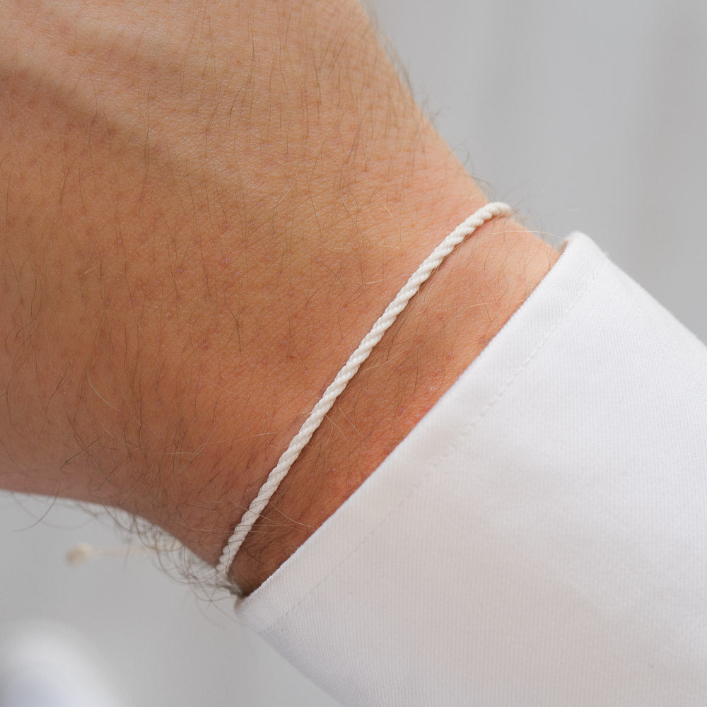 Twisted White Bracelet for Men by Chibuntu®